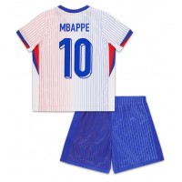 Maglia Calcio Francia Kylian Mbappe #10 Seconda Divisa Bambino Europei 2024 Manica Corta (+ pantaloncini)